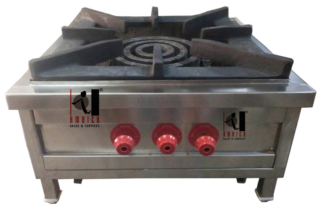 Three Burner Bulk Range
