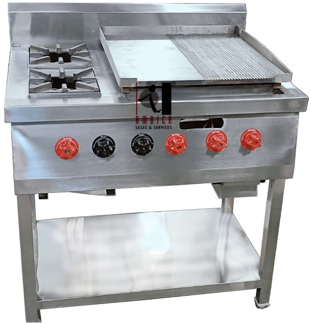 Two Burner Range with Griddle