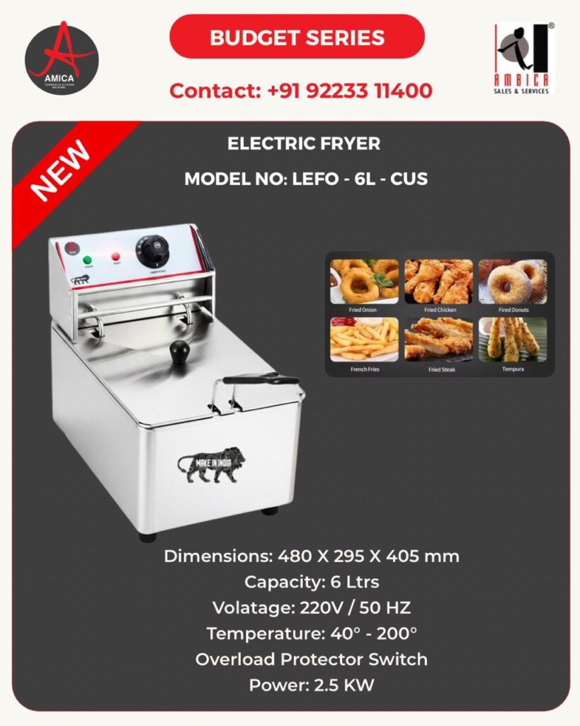 Deep Fat Fryer – 6 Ltrs With Overload Safety Switch