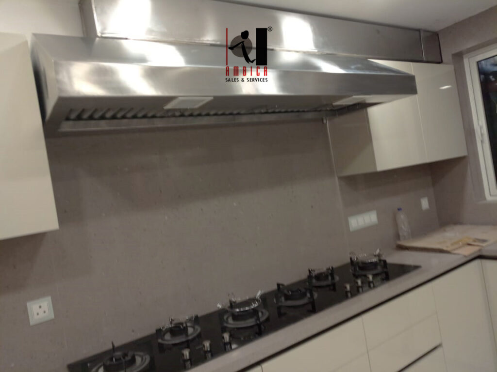 SS Exhaust Hood with SS Ducting